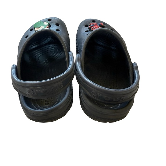 Crocs Navy Blue Clogs with Charms Size 8 Kids - Picture 7 of 7